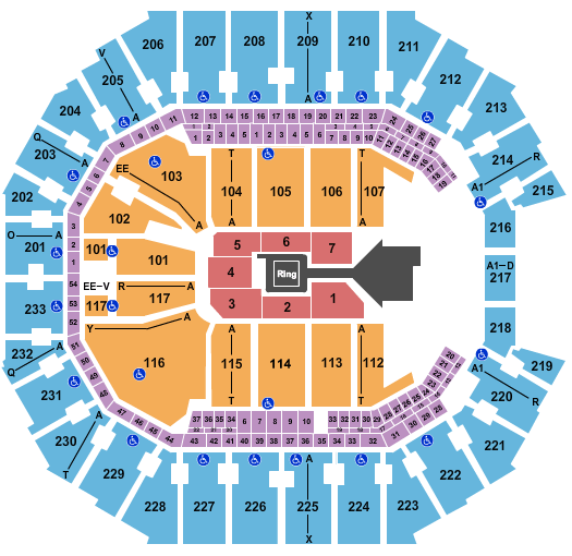 Spectrum Center WWE Seating Chart